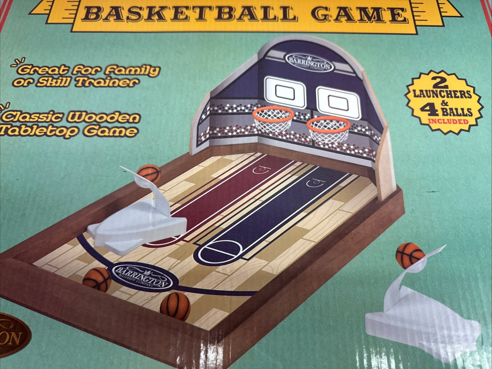 Barrington Classic Wooden Tabletop Basketball Game Rare Vintage Game Sealed NIB