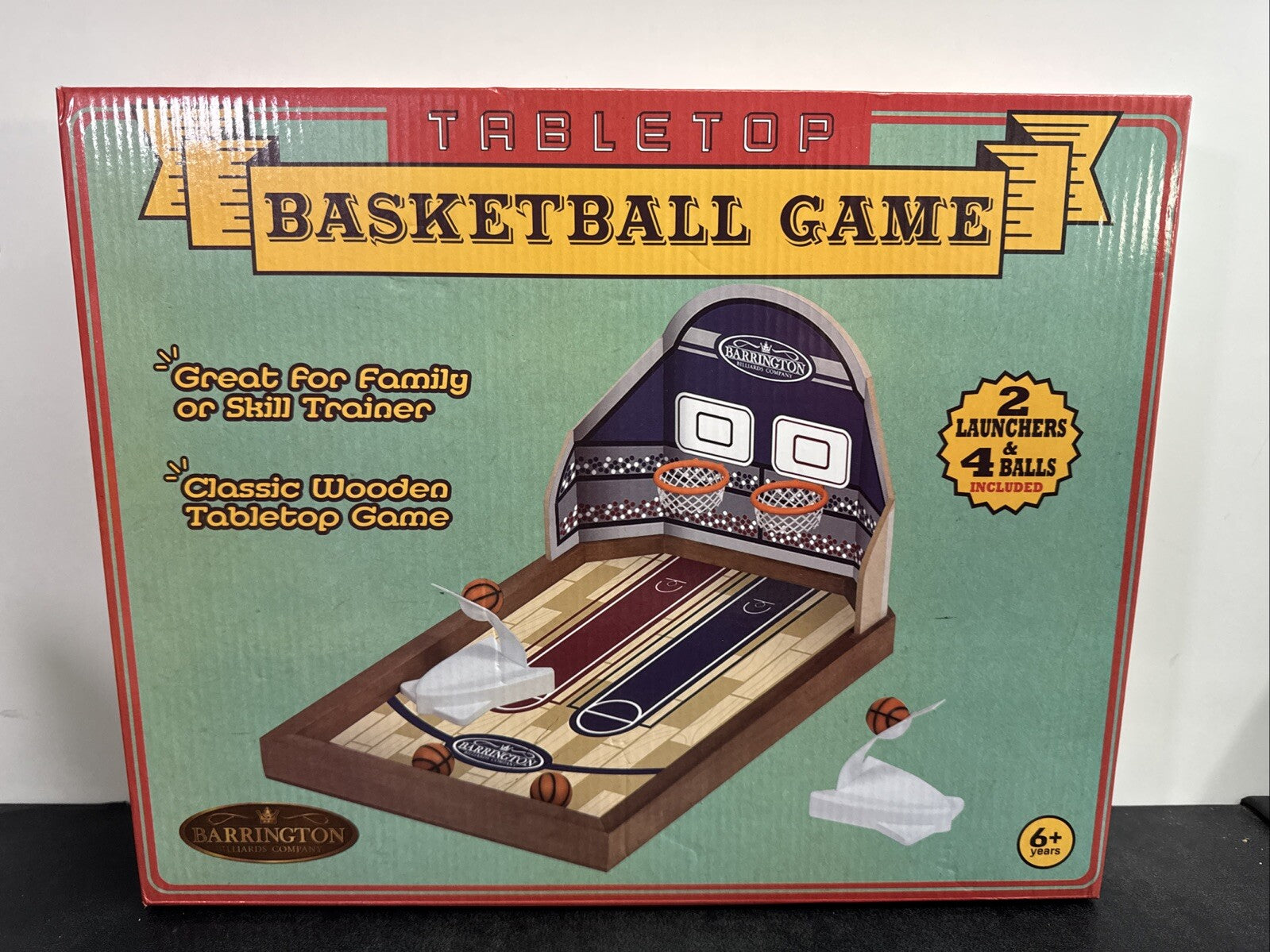 Barrington Classic Wooden Tabletop Basketball Game Rare Vintage Game Sealed NIB