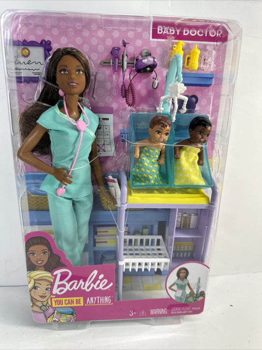 Barbie Paediatrician Doctor Doll Accessories Mobile Baby Doctor Playset NEW