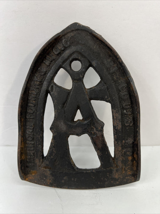 Antique Cast Iron Trivet American Foundry Mfg. Company St. Louis Missouri Sad 