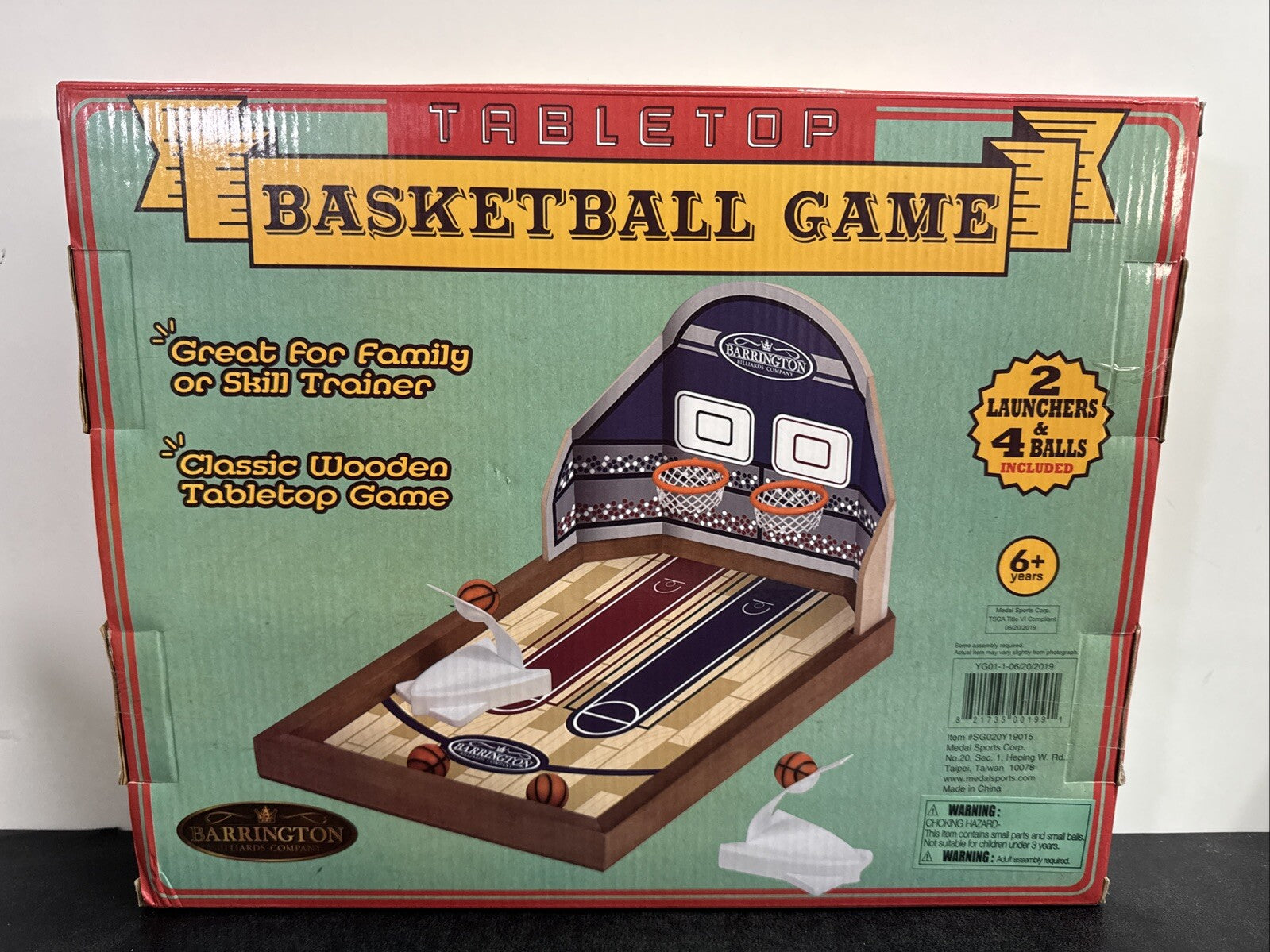 Barrington Classic Wooden Tabletop Basketball Game Rare Vintage Game Sealed NIB