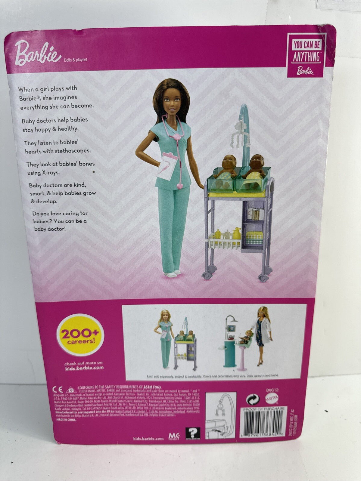 Barbie Paediatrician Doctor Doll Accessories Mobile Baby Doctor Playset NEW